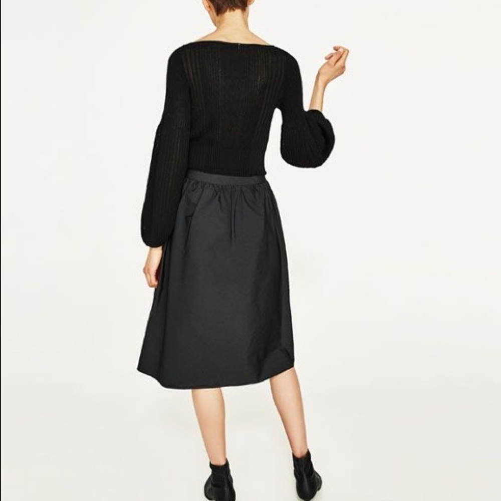 NWT Zara Reversible Skirt with Side Buttons - Picture 5 of 8